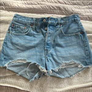Levi's Light Blue Jean Shorts